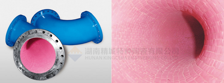 南宫NG28特瓷推荐使用的耐磨陶瓷管路洛氏硬度高达87HRA